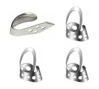 ULTECHNOVO Púas Ajustables Pulgar de Acero Inoxidable, 4 Unidades para Guitarra, Banjo y Ukelele, Accesorios de Púa Lisa para Dedos, Juego de Selecciones para Instrumentos de Cuerda