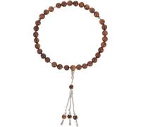 ULTECHNOVO Pulsera de Cuentas Islámicas Tasbih de Madera Natural de Flor de Palo de Rosa, 33 Cuentas Grandes, Color Original, para Meditación y Oración Islámica, Estilo Árabe y Medio Oriente