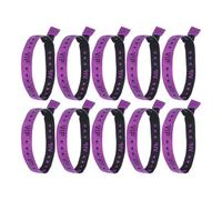ULTECHNOVO Pulseras Vip para Eventos Moradas 20 Unidades de Tela Resistentes Decoloración para Fiestas, Bodas, Conciertos y Festivales, Bandas de Identificación de Membresía para Check-in