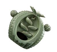 ULTECHNOVO Quemador de Incienso de Reflujo Cerámico Forma de Cactus Diseño y Elegante para Decoración Sala Dormitorio Oficina y Purifica Aire y Relaja para Yoga y
