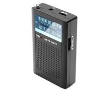 ULTECHNOVO Radio Portátil de Plástico Am/FM de 2 Bandas Tamaño Mini y Altavoz Estéreo para Escuchar en Autobús o Caminando Batería AAA y Almacenamiento de 20 Estaciones