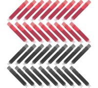 ULTECHNOVO Recambios de Tinta para Pluma Estilográfica 100 Piezas, Cartuchos Aplicables Negros y Rojos para Útiles Escolares y Caligrafía, Accesorios de Tinta para Bolígrafos de Oficina