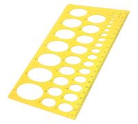 ULTECHNOVO Regla Curva Multifuncional de Plástico Naranja para Medir Elipses Escala Clara y Medición Fraccionaria Adecuado para Escuela y Oficina