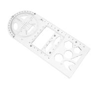 ULTECHNOVO Regla Geométrica Multifuncional Transparente, Plantilla de Dibujo para Estudiantes, Herramienta de Pintura y Medición para Uso Escolar y Oficina, Material de Dibujo Técnico