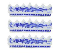 ULTECHNOVO Reposaplumas de Cerámica Estilo Chino para Caligrafía y Pinceles de Tinta, Organizador de Escritorio Fácil de Almacenar, Juego de 3 Piezas