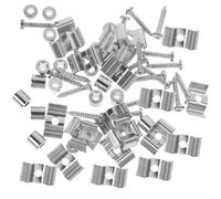 ULTECHNOVO Retenedores de Cuerdas en Metal Plata para Guitarra Eléctrica Juego de 10 Instalación Simple y Resistente, Accesorio Útil para Músicos