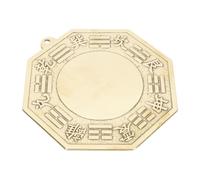 ULTECHNOVO Retro Espejo Dorado Bagua Cobre, Adorno Convexo para Decoración