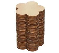 ULTECHNOVO Rodajas de Madera Natural en Forma de Flor de Ciruelo 50mm, 30 Piezas de Discos de Madera sin Terminar para Manualidades, Decoración de Bodas y Proyectos Creativos