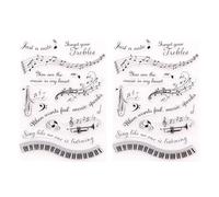 ULTECHNOVO Sellos Transparentes Creativos y Retro 2 Piezas para Scrapbooking de para Hacer Álbumes para Manualidades y Etiquetas y Fomentar la Creatividad Infantil