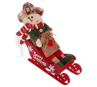 ULTECHNOVO Sleigh Christmas Decoration Rustic Ornament For Holiday Decor Charming Sleigh Figurine For Home and Commercial Use
