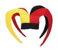 ULTECHNOVO Sombrero de Payaso de Fieltro Alemán Cuernos Largos, Diadema Flexible para Adultos, Accesorio Divertido para Fiestas de Carnaval, Eventos Temáticos y Cosplay de Circo