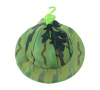ULTECHNOVO Sombrero de Sandía Tipo Cubo para Fiesta, Sombrero Verde | Tela Suave, Ala Ancha para Sombra Ligera, Estilo Tropical 3d, para Playa, Fotos y Disfraces