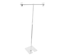 ULTECHNOVO Soporte de Ajustable Forma de T para Fotografía Marco Mini Inoxidable para Joyas Cosméticos y Alimentos Ligero y Portátil de Configurar