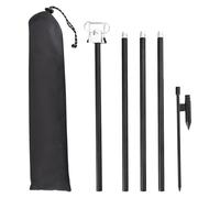 ULTECHNOVO Soporte de Luz Ajustable Portátil de Doble Cabezal 1 Set | Aleación de Aluminio, Negro, Plegable y Ligero, para Escalada y Picnic