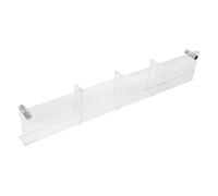 ULTECHNOVO Soporte de Pared Acrílico Transparente con 4 Compartimentos, Expositor para Folletos y Menús, Estante Organizador de Documentos 47x9x3 Cm para Oficina y Comercio Minorista