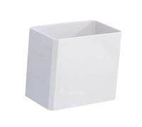 ULTECHNOVO Soporte de Pared para Cepillos de Dientes y Peine, Estante Organizador de Plástico Blanco, Adhesivo, sin Perforar, Adecuado para Baño