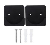 ULTECHNOVO Soporte para Barra de Ducha Negro, 2 Piezas Sistema Antideslizante y Montaje Adhesivo, para Cortinas de Baño y Barras Extensibles en Hogar