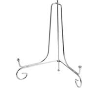ULTECHNOVO Soporte Portaplacas Expositor para Platos de Hierro Plata, Diseño de 3 Patas, Estable y Organizador, para Vitrina de Cristal y Centro Comercial