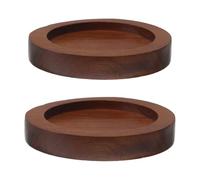 ULTECHNOVO Soporte Redondo para Molinillos de Pimienta de Madera de Acacia, Base para Especias de Cocina, Bandeja para Sal y Pimienta, 2 Piezas, Organizador para Encimera y
