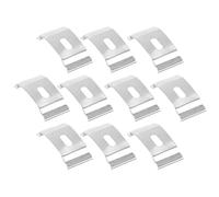 ULTECHNOVO Soportes de Montaje Metálicos para Persianas Verticales, 10 Piezas Plateadas, Soporte de Fijación para Barras de Cortina, Accesorios para Colgar Cortinas, Uso en Hogar y Oficina