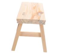 ULTECHNOVO Taburete Infantil de Madera Maciza Silla Pequeña el Baño o Dormitorio Cómodo y Estable Color Natural