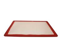 ULTECHNOVO Tapete de Silicona para Hornear Borde Elevado de Hierro Esterilla Antiadherente Reutilizable para Pasteles y Filetes Tamaño Medio en Color Rojo Apto para Repostería y Cocina