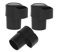 ULTECHNOVO Tapón para Llave de Curvo para Saxofón Tenor 3 Piezas de Accesorios de Saxofón Alto ABS Negro Protección contra Polvo y Suciedad para Mantenimiento y Uso Interpretación