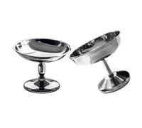 ULTECHNOVO Tazón de Postre 2 Piezas de Acero Inoxidable Plata | Vasitos para Postres, Uso en Fiestas de Pascua y Bares, Diseño Contemporáneo, para Mesa
