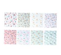 ULTECHNOVO Tela de Patchwork de Algodón para Costura DIY 8 Piezas Estampadas Seguras y Ecológicas para Manualidades Infantiles