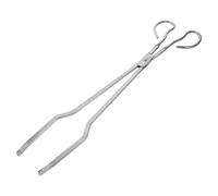 ULTECHNOVO Tenazas para Chimenea de Acero Inoxidable 52 Cm Pinzas Curvadas, Herramienta para Recoger Leña y Carbón en Fogatas, Uso Interior y Exterior, Accesorios para Estufas y Camping