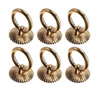 ULTECHNOVO Tiradores Dorados para Armarios 6 Anillos de 1.57X1.14X0.78In para Puertas de Gabinete y Muebles de Cocina