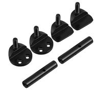 ULTECHNOVO Tornillo de Barbilla para Violín 3/4 y 4/4 en Acero Inoxidable Negro, Pieza de Mentonera Completa para Accesorios de Violín, Compatible Partes de Instrumentos Musicales y