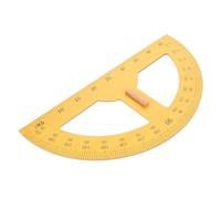 ULTECHNOVO Transportador y Fácil de Transportar Amarillo Semicircular de Madera Gigante Escala Precisa para Enseñanza y Medición de Ángulos en Matemáticas