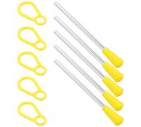 ULTECHNOVO Triángulos de Hierro con Varillas y Aro de Mano Accesorios de Percusión Duraderos para Educación Musical Infantil y Práctica Instrumental