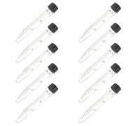 ULTECHNOVO Tubo Centrífugo de Vidrio con Tapa de Rosca, Tubo Graduado Cónico de 15 Ml, Base Puntiaguda, 10 Unidades para Laboratorio de Biología Molecular y Química Clínica