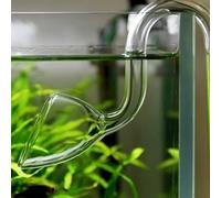 ULTECHNOVO Tubos de lirio de vidrio acuático con lirio de entrada de lirio para filtro de acuario 5/8 (16/22 mm) manguera