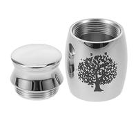 ULTECHNOVO Urna para Cenizas de Acero Inoxidable Cierre Hermético, Tamaño Compacto 25Mm X 16Mm, para Uso Conmemorativo en Cremaciones de Perros y Gatos