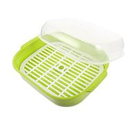 ULTECHNOVO Vaporera para Horno Microondas para Cocinar Bollos al Vapor 1 Unidad Plástico Verde Respiradero de Vapor Filtro Anti Fugas Hogar y Cocina