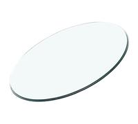 ULTECHNOVO Vidrio Templado Tablero de Mesa 42 CM Transparente Redondo | Superficie Lisa y Bordes Pulidos, Grosor 0,4cm, Uso en Hotel y Boutique
