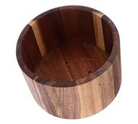 ULTECHNOVO Wooden Kitchen Utensil Holder Rustic Silverware Organizer Countertop Storage For Spatulas Spoons Farmhouse Decor