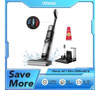 Ultenic-aspiradora inalámbrica AC1 Elite, con Autolimpieza mopa, 50min de tiempo de ejecución, detección inteligente de suciedad, 3 modos de limpieza, tanque Dual Ultenic AC1 Elite