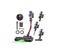 Ultenic Aspiradora inalámbrica de 65 KPa/600 W/60 minutos con varita flexible, aspiradora de palo recargable, pantalla táctil, cepillo sin enredos, faro GreenEye para todos los suelos, alfombras y