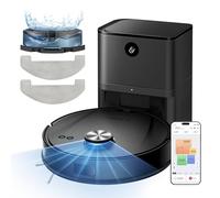 Ultenic T10 Lite Robot Aspirador con Base Autovaciado 18000Pa, 60Días Manos Libres, Limpieza Matricial, Auto-Ajuste Potencia para Alfombra, Robot Aspirador y Fregasuelos con LIDAR para Mascota Niño