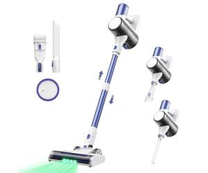 Ultenic U10 Ultra Aspiradora sin Cable Autoportante, Autonomía 40Min, Green Eye™, 40Kpa/450W, Aspiradora Escoba Ligera y Portátil, con Batería Extraíble para Coche/Alfombra/Pelos de Mascotas
