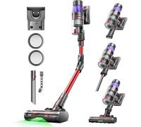 Ultenic Aspiradora sin Cable 55Kpa/60Min, Pantalla LED Muestra Batería Restante en Minutos, Escoba Aspiradora Antienredo con Tubo Articulado, Limpia el Fondo de los Muebles sin Agacharse