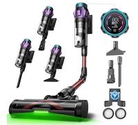 Ultenic U18Pro Aspiradora sin Cable 55Kpa/80Mins, Sistema Multiciclón, Display con Tiempo Restante en Minutos y Limpieza sin Agacharse, Escoba Aspirador Anti-enredos para Pelo de Mascotas y Alfombras