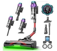 Ultenic U18Pro Aspiradora sin Cable 55Kpa/80Mins, Sistema Multiciclón, Display con Tiempo Restante en Minutos y Limpieza sin Agacharse, Escoba Aspirador Anti-enredos para Pelo de Mascotas y Alfombras