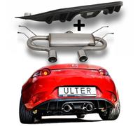 Ulter Escape Deportivo Acero Inox. Incl. ABS Visera Trasera Mazda MX5 ND 2x90mm