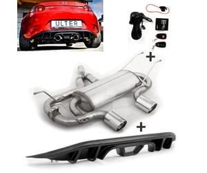 Ulter Sport Auspuff Trasera Duplex Acero Inoxidable Para Mazda MX5 ND 1x90mm