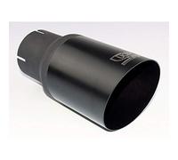 Ulter Sport NBL1-90-1/55 + caja de acabado de escape redondo, diámetro de 90 mm, longitud inclinada, 180 mm, instalación->55 mm, negro INOX